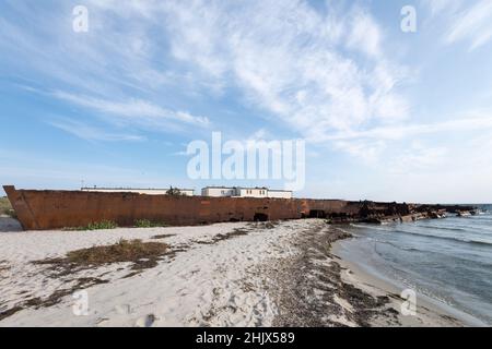 ORP Wicher, ehemaliger Zerstörer der Sowjetischen Marine Project 30bis, Skoryy, in Hel, Polen. September 29th 2021 © Wojciech Strozyk / Alamy Stockfoto Stockfoto