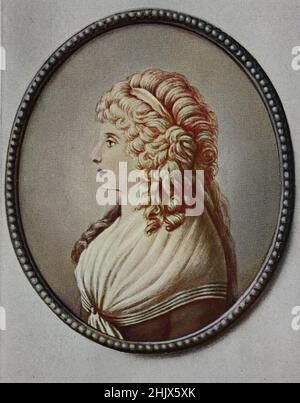 Charlotte Albertine Ernestine von Stein, auch Charlotta Ernestina Bernadina von Stein, geboren von Schardt, 1742-1827, eine Dame-in-am Hof in Weimar warten und ein enger Freund von Friedrich Schiller und Johann Wolfgang von Goethe / Charlotte Albertine Ernestine von Stein, auch Charlotta Ernestina Bernadina von Stein, geb. von Schardt, 1742-1827, Hofdame in Weimar und enge Freundin von Friedrich Schiller und Johann Wolfgang Goethe, Historisch, digital verbesserte Reproduktion einer Vorlage aus dem 19. Jahrhundert/digitale Reproduktion einer Originalvorlage aus dem 19. Jahrhundert Stockfoto