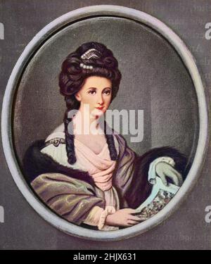 Maria Anna Angelika Kauffmann, 1741-1807, in der Regel in Englisch bekannt als Angelica Kauffman war ein Schweizer klassizistischen Maler, der eine erfolgreiche Karriere war in London und Rom/Maria Anna Angelika Kauffmann, 1741-1807, im Englischen orig. als Angelica Kauffmann bekannt, Krieg eine Schweizer Malerin des Neoklassizismus, sterben eine Verfolgern in Karriere in London und Rom hatte, Historisch, digital verbesserte Reproduktion einer Vorlage aus dem 19. Jahrhundert/digitale Reproduktion einer Originalvorlage aus dem 19. Jahrhundert Stockfoto