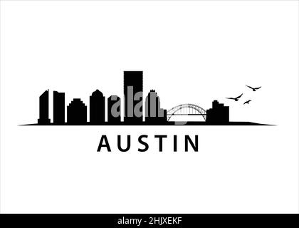 Austin in Texas, USA | American Skyline Landscape Stock Vektor