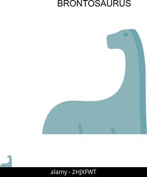 Brontosaurus einfaches Vektorsymbol. Illustration Symbol Design-Vorlage für Web mobile UI-Element. Stock Vektor