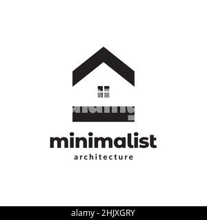 Form Rechteck mit Dreieck Home Logo-Design, Vektor Grafik Symbol Symbol Illustration kreative Idee Stock Vektor