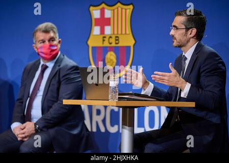 1st. Februar 2022, Barcelona, Spanien. Jaume Campaner während der forensischen Pressekonferenz auf der Auditori 1989 in Barcelona, Spanien. Bild: DAX Images/Alamy Live News Stockfoto