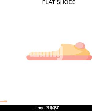 FLACHE SCHUHE einfaches Vektor-Symbol. Illustration Symbol Design-Vorlage für Web mobile UI-Element. Stock Vektor