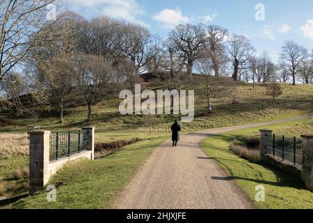 Standort des ehemaligen Schlosses von William Marshal 1st Earl of Pembroke (1147 - 1219), Hamstead Marshall, in der Nähe von Newbury, VEREINIGTES KÖNIGREICH Stockfoto