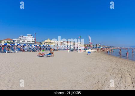 Seascape, Strand von Porto Potenza Picena, Marken, Italien, Europa Stockfoto