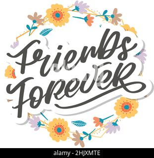 Soul Schwester mit Herz Schriftzug Design beste Freund Vorläufer Bff besties Stock Vektor