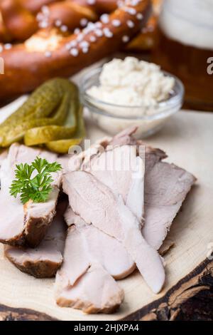 Gebratenes Schweinefleisch Stockfoto