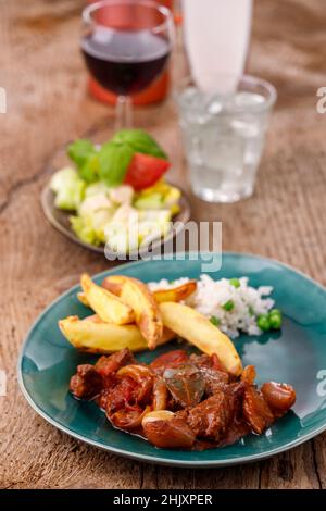 Griechische Stifado Stockfoto