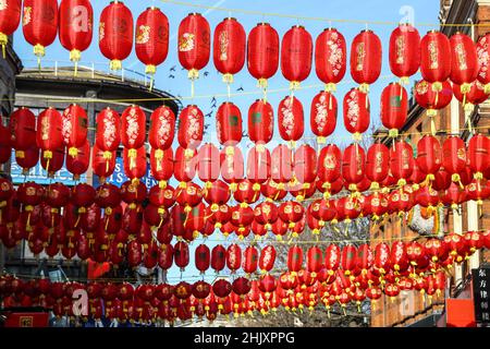 London UK 01 February 2021 Chinesische Neujahrsfeiern beginnen in Soho, London Paul Quezada-Neiman/Alamy Live News Stockfoto