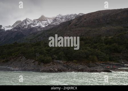 Landschaft am Ufer des Grausees, Patagonien, Chile Stockfoto