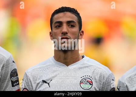 Douala, Kamerun, 26. Januar 2022: !E2! Während Ägypten gegen die Elfenbeinküste – Afrika-Cup der Nationen im Japoma-Stadion. Kim Price/CSM. Stockfoto