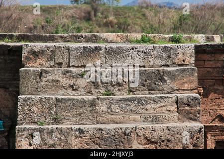 Taxila, Sirkap Ruinen einer befestigten Stadt, Pakistan Stockfoto