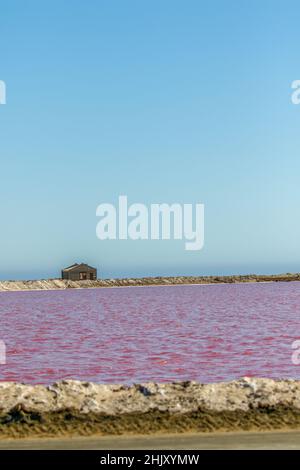 Salzherstellung, Walvis Bay, Namibia Stockfoto