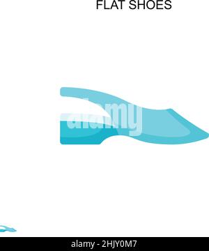 FLACHE SCHUHE einfaches Vektor-Symbol. Illustration Symbol Design-Vorlage für Web mobile UI-Element. Stock Vektor