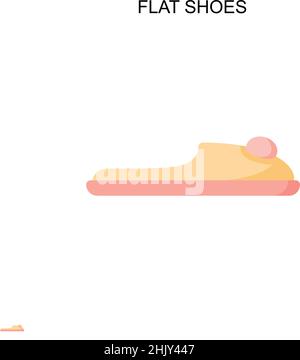 FLACHE SCHUHE einfaches Vektor-Symbol. Illustration Symbol Design-Vorlage für Web mobile UI-Element. Stock Vektor