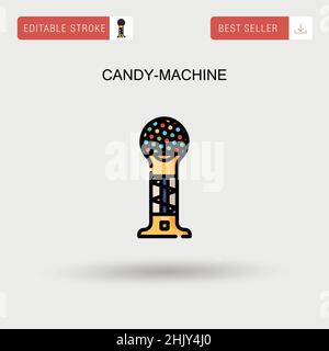 Candy-Machine einfaches Vektor-Symbol. Stock Vektor