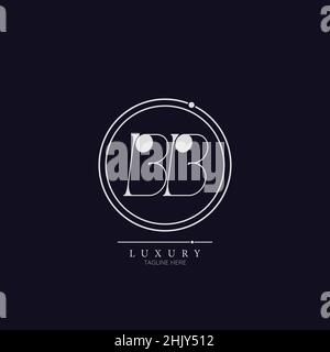 Einzigartiges modernes BB Letter Business Logo Design Alphabet Symbol Vektor-Symbol. Kreative elegante Brieflogo-Vorlage. Stock Vektor