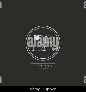 Einzigartiges modernes BR-Buchstaben Business Logo Design Alphabet Symbol Vektor-Symbol. Kreative elegante Brieflogo-Vorlage. Stock Vektor