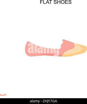 FLACHE SCHUHE einfaches Vektor-Symbol. Illustration Symbol Design-Vorlage für Web mobile UI-Element. Stock Vektor