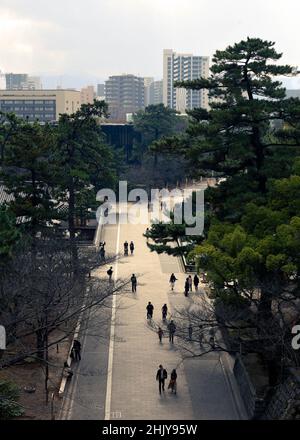 Kokura Castle Path Spaziergang in Kitakyushu City, Fukuoka, Japan Stockfoto