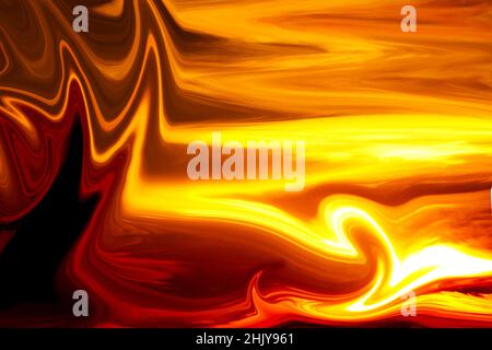 Misty Flames, Abstract Digital Marbling Stockfoto