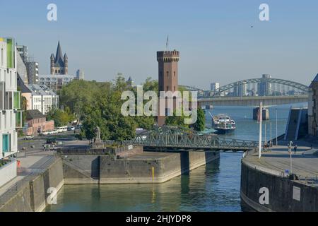 Malakoffturm, Rheinau-Hafen, Köln, Nordrhein-Westfalen, Deutschland Stockfoto