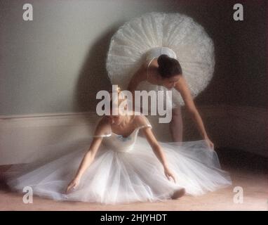 Ballerinas in Ruhe. (Fotokunst nach Degas). Stockfoto