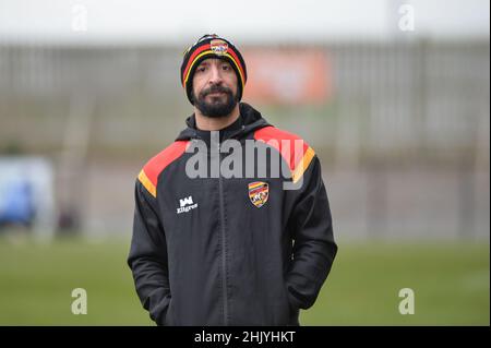 Dewsbury, England - 30. Januar 2022 - Paul Sykes von Dewsbury Rams während der Rugby League Betfred Championship Round 1 Dewsbury Rams gegen Bradford Bulls im Tetley Stadium, Dewsbury, Großbritannien Dean Williams Stockfoto