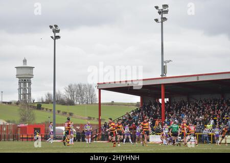 Dewsbury, England - 30. Januar 2022 - Gesamtansicht während der Rugby League Betfred Championship Runde 1 Dewsbury Rams vs Bradford Bulls im Tetley Stadium, Dewsbury, Großbritannien Dean Williams Stockfoto