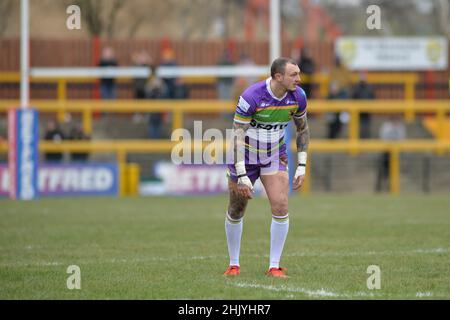 Dewsbury, England - 30. Januar 2022 - Matty Dawson-Jones von Bradford Bulls während der Rugby League Betfred Championship Runde 1 Dewsbury Rams vs Bradford Bulls im Tetley Stadium, Dewsbury, Großbritannien Dean Williams Stockfoto