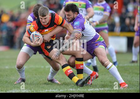 Dewsbury, England - 30. Januar 2022 - während der Rugby League Betfred Championship Runde 1 Dewsbury Rams vs Bradford Bulls im Tetley Stadium, Dewsbury, Großbritannien Dean Williams Stockfoto