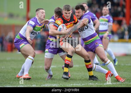 Dewsbury, England - 30. Januar 2022 - während der Rugby League Betfred Championship Runde 1 Dewsbury Rams vs Bradford Bulls im Tetley Stadium, Dewsbury, Großbritannien Dean Williams Stockfoto