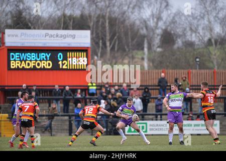 Dewsbury, England - 30. Januar 2022 - Gesamtansicht während der Rugby League Betfred Championship Runde 1 Dewsbury Rams vs Bradford Bulls im Tetley Stadium, Dewsbury, Großbritannien Dean Williams Stockfoto