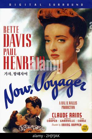 DVD-Cover. „Jetzt, Voyager“. Bette Davis und Paul Henreid. Stockfoto