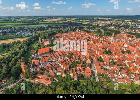 Dinkelsbühl - schönes Städtchen in Mittelfranken an der Romantischen Straße Stockfoto