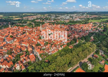 Dinkelsbühl - schönes Städtchen in Mittelfranken an der Romantischen Straße Stockfoto