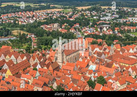 Dinkelsbühl - schönes Städtchen in Mittelfranken an der Romantischen Straße Stockfoto