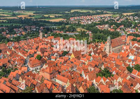 Dinkelsbühl - schönes Städtchen in Mittelfranken an der Romantischen Straße Stockfoto