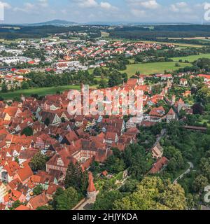 Dinkelsbühl - schönes Städtchen in Mittelfranken an der Romantischen Straße Stockfoto