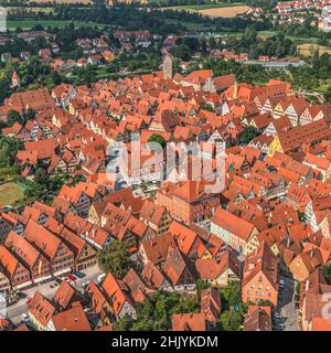 Dinkelsbühl - schönes Städtchen in Mittelfranken an der Romantischen Straße Stockfoto