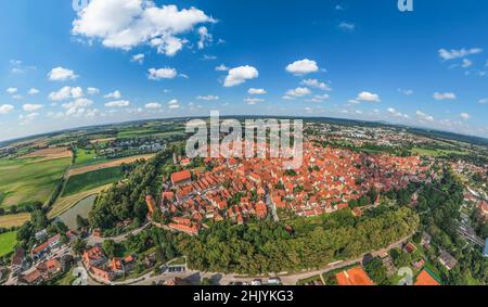 Dinkelsbühl - schönes Städtchen in Mittelfranken an der Romantischen Straße Stockfoto