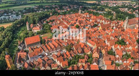 Dinkelsbühl - schönes Städtchen in Mittelfranken an der Romantischen Straße Stockfoto