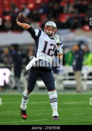 Fileboto vom 28-10-2012 des siebenmaligen Super Bowl-Gewinners Tom Brady, der im Alter von 44 Jahren aus der NFL ausgeschieden ist, hat er auf Instagram bekannt gegeben. Ausgabedatum: Dienstag, 1. Februar 2022. Stockfoto