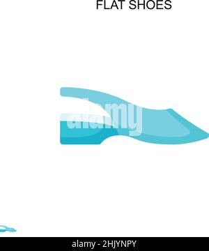FLACHE SCHUHE einfaches Vektor-Symbol. Illustration Symbol Design-Vorlage für Web mobile UI-Element. Stock Vektor