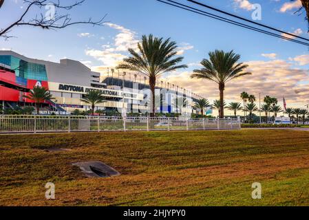 Der internationale Speedway von Dayton Beach, Florida. Stockfoto
