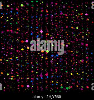 Nahtloses Muster mehrfarbiger Konfetti. Vektorgrafik Stock Vektor