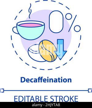 Symbol für das Entkoffeinierungskonzept Stock Vektor