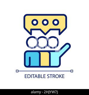 RGB-Farbsymbol „Pixel Perfect“ in Gruppen denken Stock Vektor