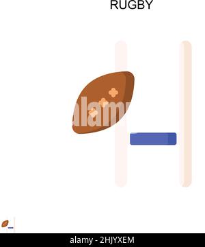 Einfaches Rugby-Vektor-Symbol. Illustration Symbol Design-Vorlage für Web mobile UI-Element. Stock Vektor